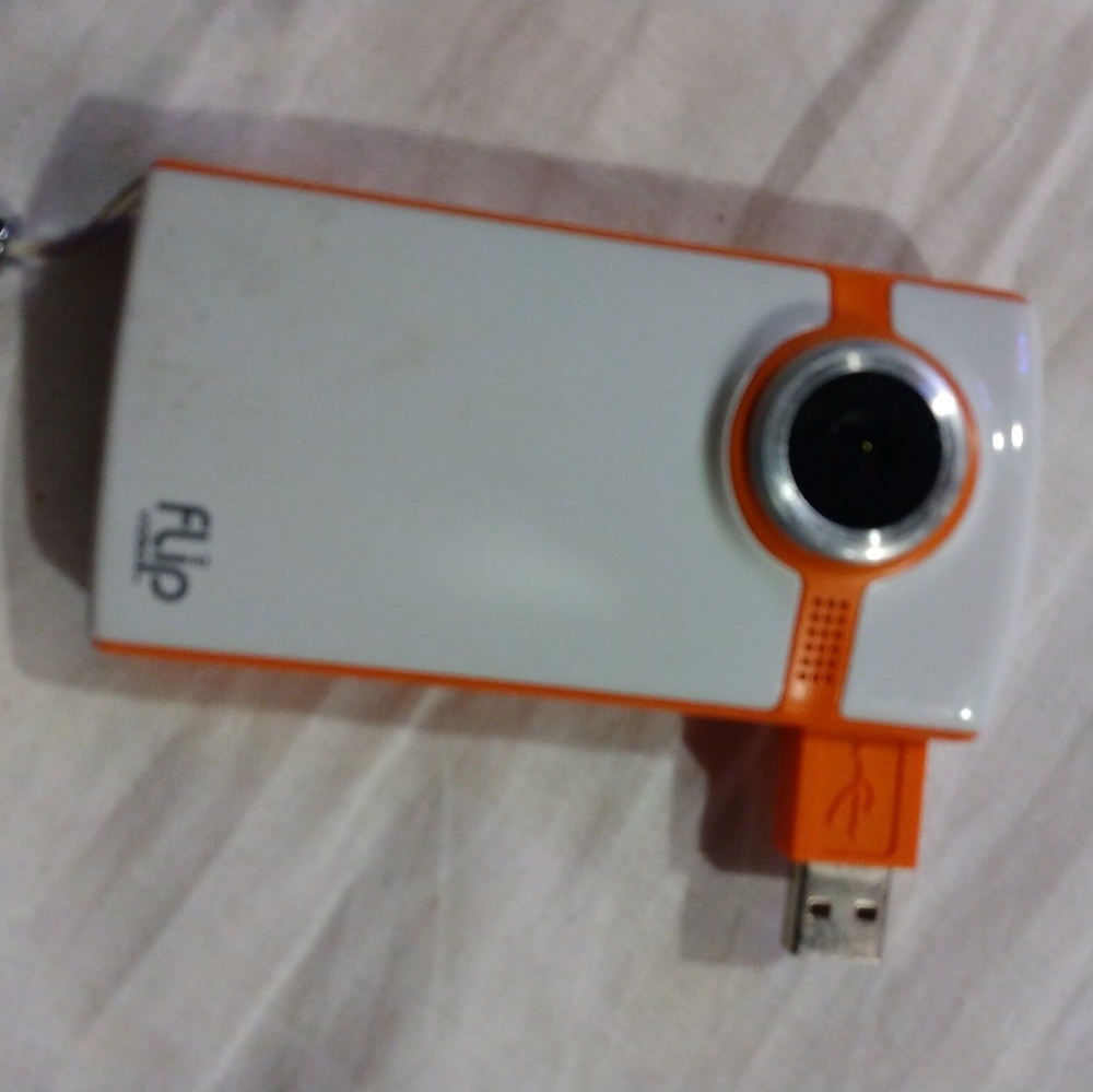 Flip video camera